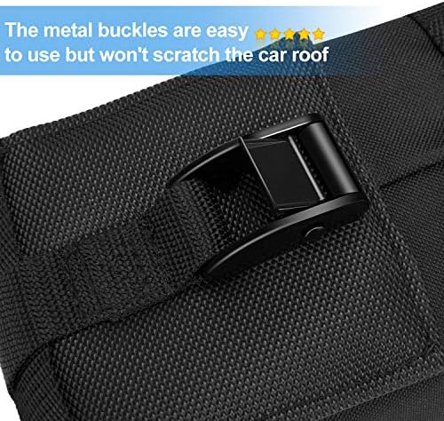 WOOWAVE Premium Kayak Roof Rack Pads Universal Car Soft Roof Rack Kayak Carrier for Canoe/Surfboard/Paddleboard/SUP/Snowboard with Tie Down Straps, Tie Down Rope, Quick Loop Strap and Storage Bag