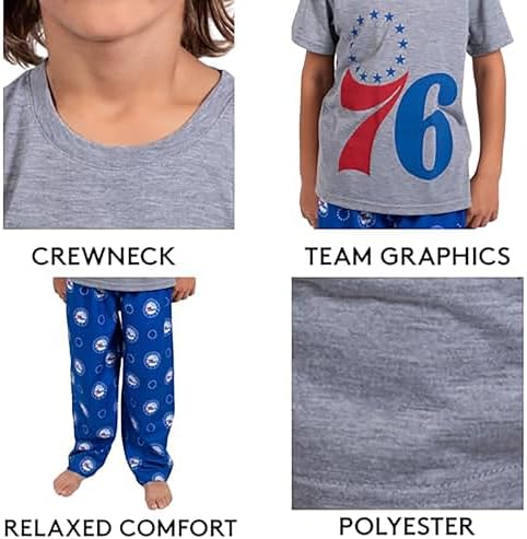 Ultra Game Youth NBA Official 2 Piece T-Shirt & Lounge Pants Pajama Set