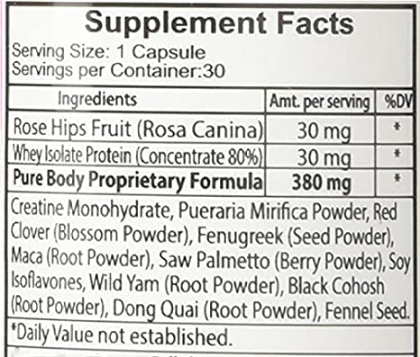 #1 Butt Enhancer and Breast Enhancer Vitamins – Butt Growth & Breast Enhancement Pills for Slim Waist, Bigger Butt & Bigger Breast – PureBody Vitamins All-in-1 BBL Pills for Fast Booty & Breast Growth