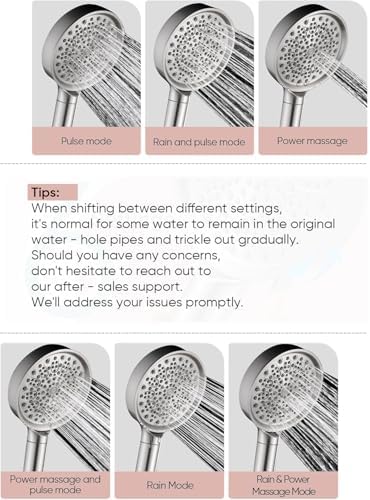 Cobbe Filtered Shower Head with Handheld, 6 Spray Modes, Water Softener Filters - Remove Chlorine, Reduce Dry Skin - Brushed Nickel
