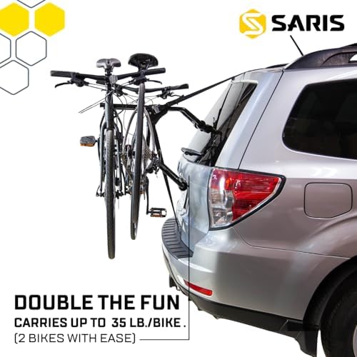 Saris Guardian Trunk Bike Rack – No-Hitch Bicycle Carrier for Car, Sedan, Hatchback, SUV, Van, – Foldable Steel Mount – Easy Installation, American-Made, Fits Up to 3 Bikes (35 lbs Each)