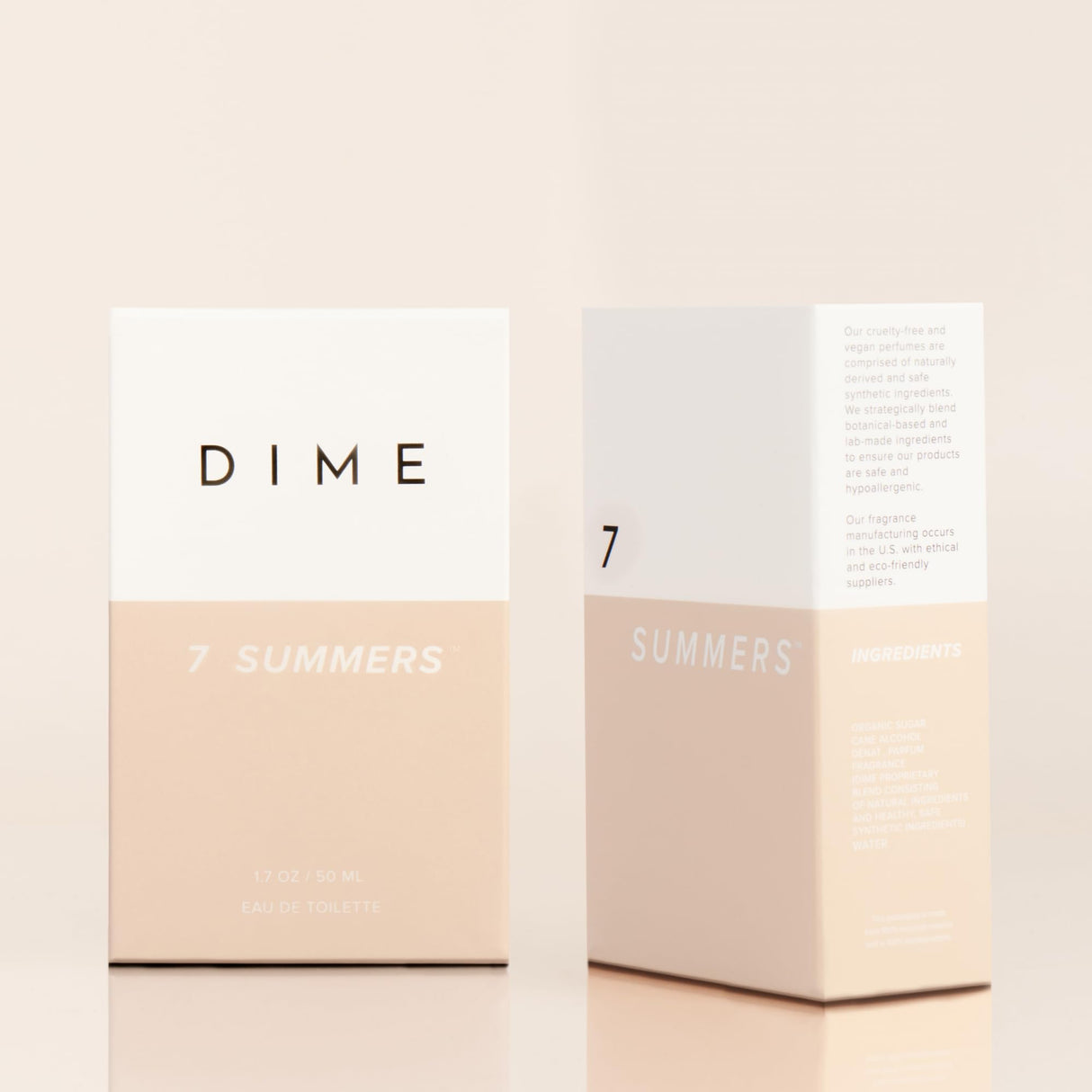 Dime Beauty 7 Summers Perfume for Women, 1.7 oz / 50 ml - Sweet Floral Scent, Clean Fragrance Eau de Toilette, Hypoallergenic