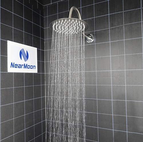 NearMoon Rain Shower Head, Ultra-Thin Design-Pressure Boosting, Awesome Some Experience, High Flow Stainless Steel Rainfall Head (8 Inch,Brushed Nickel)