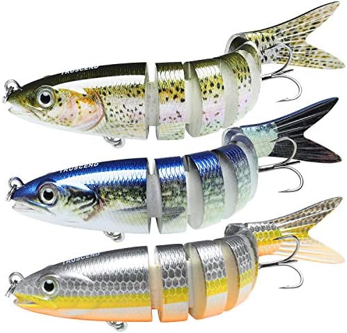 TRUSCEND Swimmax for Saltwater and Freshwater, Realistic Fishing Lures for Bass Trout Crappie Walleye Pike Bluegill Salmon, Swimbait for Bass Fishing, Amazing Fishing Gear Gifts for Family Fishing