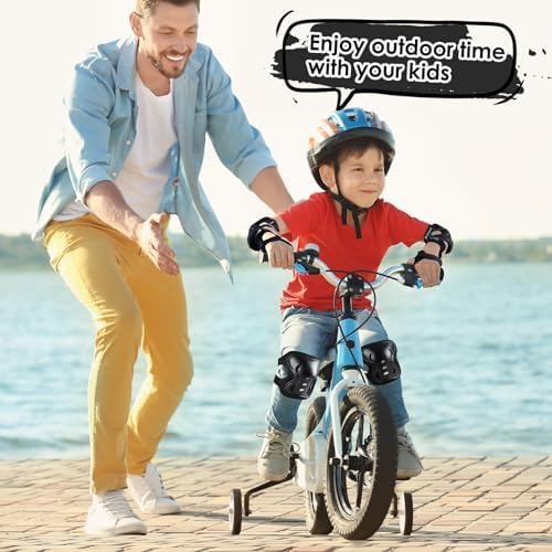 BOSONER Kids/Youth Knee Pad Elbow Pads Guards Protective Gear Set for Roller Skates Cycling BMX Bike Skateboard Inline Skatings Scooter Riding Sports