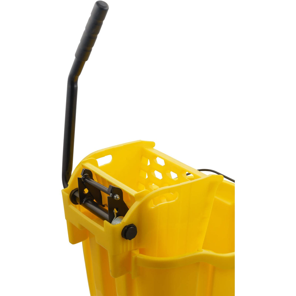 SPARTA OmniFit Mop Bucket System, Durable Mop Bucket, Side Press Wringer, and Soiled Water Insert, Floor Cleaning Essentials for Commercial and Home Use, 35 Qt Capacity, 1 Count, Yellow