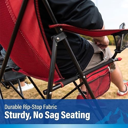 Kijaro Dual Lock Portable Camping Chairs - Versatile Folding Chair, Sports Chair, Outdoor Chair & Lawn Chair - Dual Lock Feature Red Rock Canyon