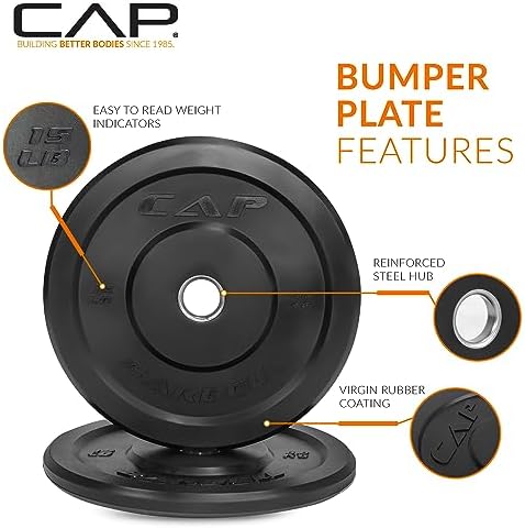 CAP Barbell Rubber Olympic Bumper Plate | Multiple Options/Colors