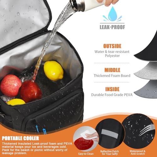 Capolo Cooler Backpack Insulated Leak Proof 36/45 Cans, Soft Camping Bacpack Cooler Thermal Bag Ice Chest, Portable Waterproof Travel Cooler Bag for Lunch Beach Picnic Shopping