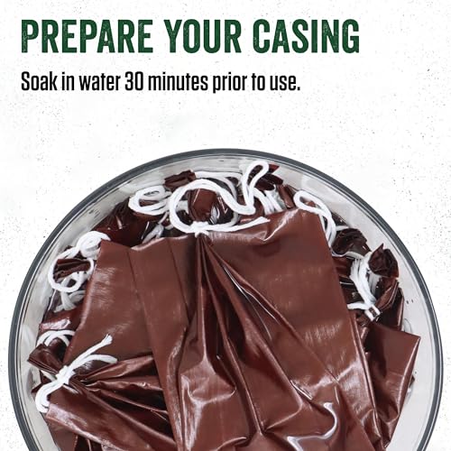 LEM Products Mahogany Fibrous Casings, 2 ½ Inches x 20 Inches, Non-Edible Sausage Casings, Stuffs Approximately 3 Pounds Per Casing, Great for Summer Sausage, Pepperoni, and Salami, 25 Count Pack