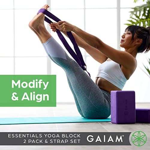 Gaiam Yoga Block - Supportive Latex-Free Eva Foam - Soft Non-Slip Surface with Beveled Edges for Yoga, Pilates, Meditation - Yoga Accessories for Stability, Balance, Deepen Stretches