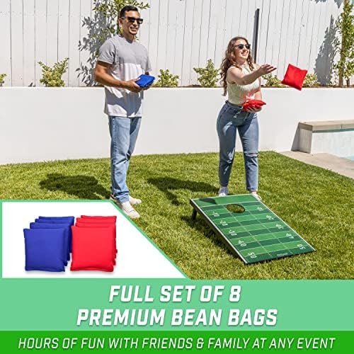 GoSports Portable Cornhole Sets, 8 Styles – Choose 4 x 2 ft or 3 x 2 ft - Boards Include 8 Bean Bags, Travel Case, and Game Rules