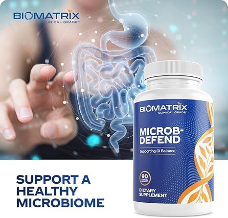 BioMatrix Oil Blend of Thyme, Oregano, Clove, Digestive Supplement for Men and Women, GI Repair Softgels | Microb-Defend (90 Capsules)