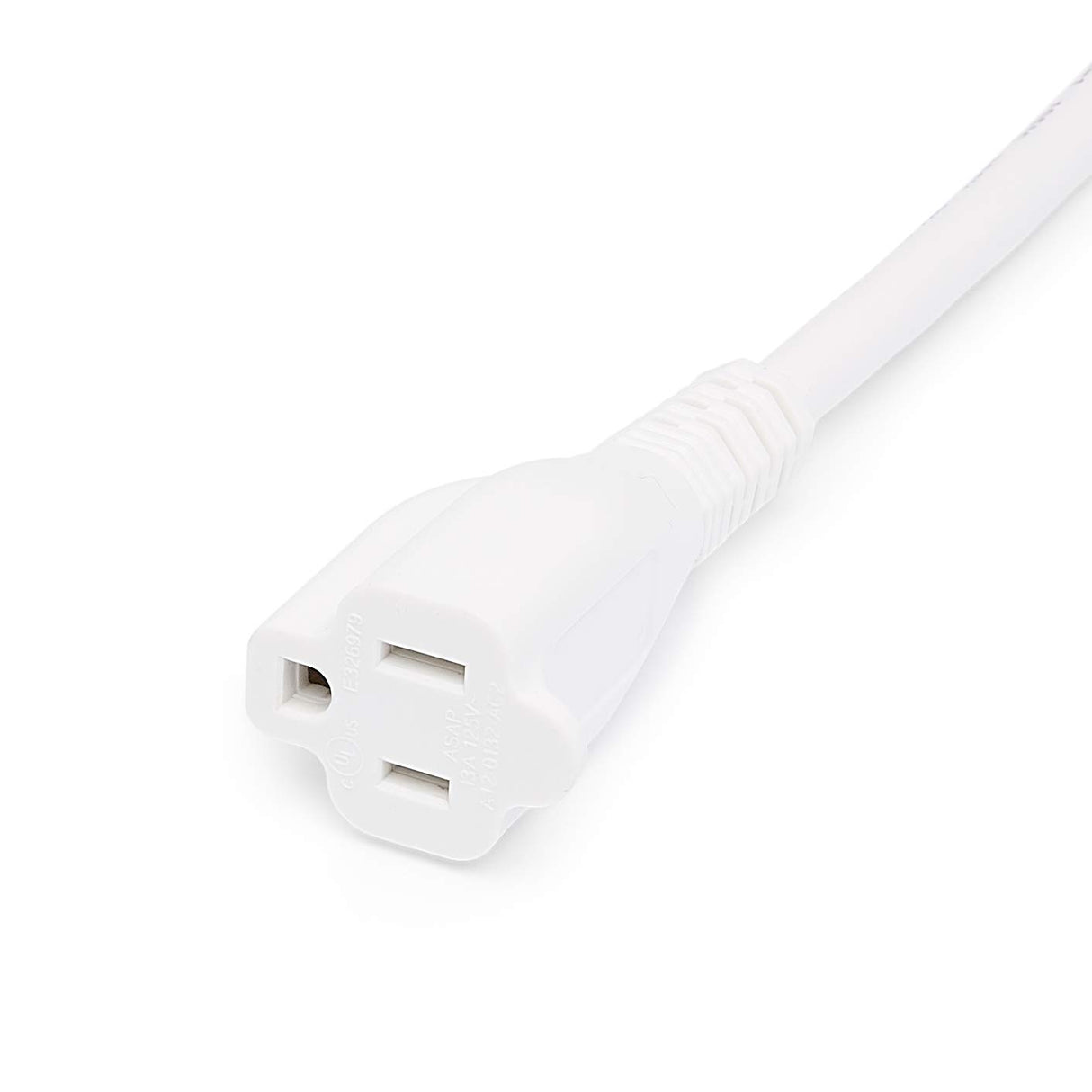 Amazon Basics Extension Cord, 13 Amps, 125V, 20 Foot, White, 2-Pack