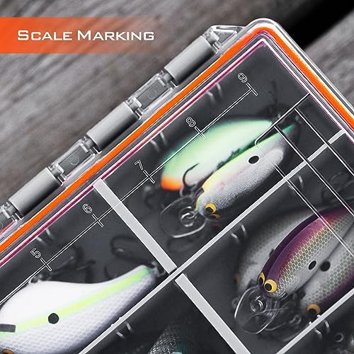 KastKing HyperSeal Waterproof Tackle Box, Waterproof 3600 and 3700 Tackle Trays, Fishing Tackle Box Organizer with Removable Dividers, Lure Box and Terminal Tackle Storage