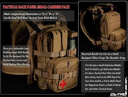 Tactical Small MOLLE Hydration Pack Outdoor Water Bladder Carrier Pack for Vest Backpack