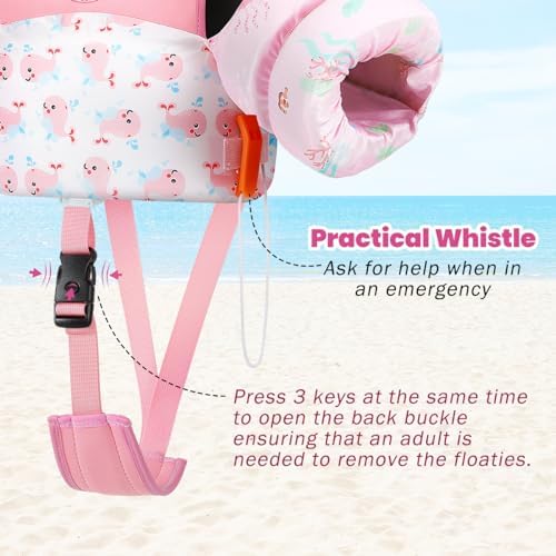 HeySplash Toddler Swim Vest, Toddler Floaties Fit 13-30 Lbs, Puddle Kids Jumper with Adjustable Strap, Pool Float Jacket Arm Floaties Baby Floatie Water Wing, Pool Sea Swimming Aid