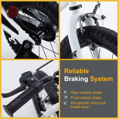 RoyalBaby Kids Bike EZ Freestyle Training Free Balance to Pedal Easy Learning Bicycle, 12-18 Inch for Toddlers to Big Kids