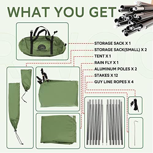 1/2 Person Backpacking Tent for 4-Season - Winter Waterproof Tent for One Person, Lightweight Camping Tent for Backpacking, Easy Set Up Cold Weather Tent by Underwood Aggregator