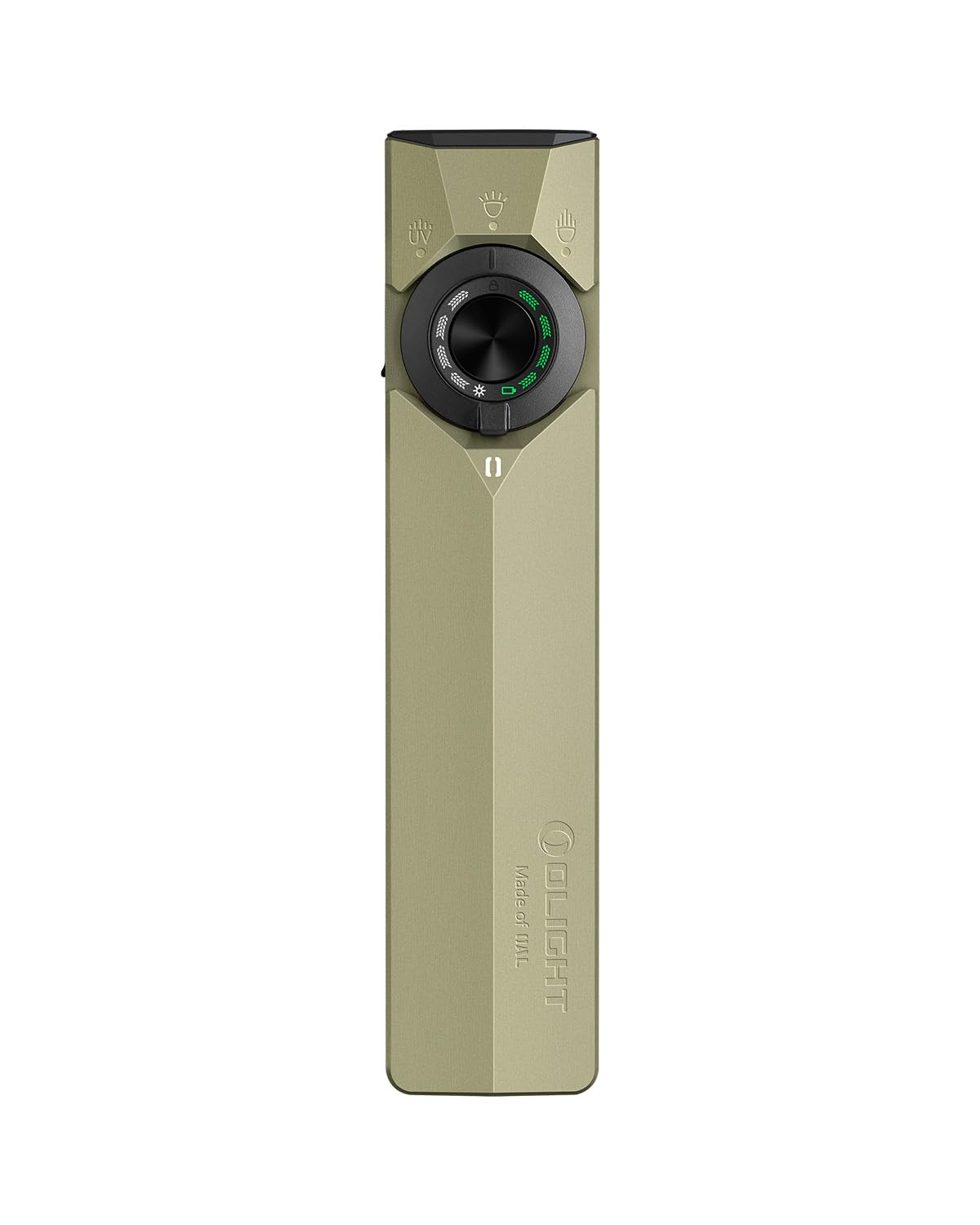 OLIGHT ArkPro Ultra EDC Flat Flashlight, Rechargeable Portable Flash Light, 1700 Lumens with White LED, UV and Green Beam for Working, Emergency, Camping, Everyday Carry (Olive Green CW)