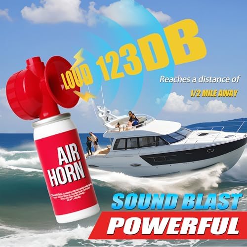 Air Horn 1.4oz 4pcs, Loud Mini Safety Boat Air Horn Can, Sports Event Starting Horn, Mini Small Compressed Blow Fog Bear, Celebrate Victory(4,Red)