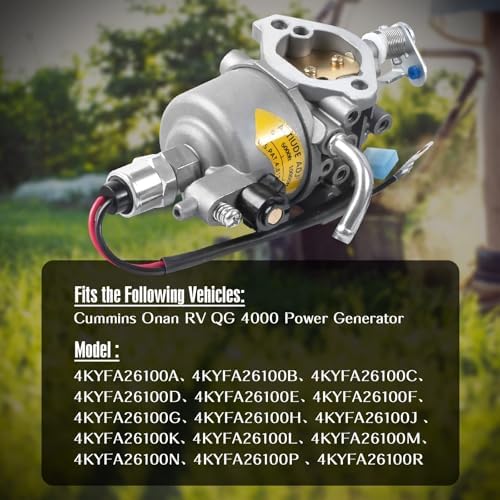 146-0785 Carburetor Carb with part for Onan Cummins Generator & Microquiet 4000-Watt 4KYFA26100 4KYFA26100P 4KYFA26100K Replace# A042P619, A041D736, 146-0785