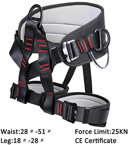 Adjustable Thickness Climbing Harness Half Body Harnesses for Fire Rescuing Caving Rock Climbing Rappelling Tree Protect Waist Safety Belts