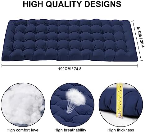 Camping Cot with Mattress, 450LBS(Max Load), Portable Folding Outdoor Bed with Carry Bag for Adults Kids, Heavy Duty Cot for Traveling Gear Supplier, Office Nap, Beach Vocation and Home Lounging