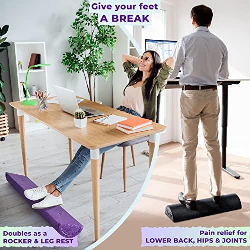 Yes4All High Density Half Round Foam Roller Support Pain Relieved, Physical Therapy, Back, Leg and Muscle Restoration, 12", 18", 24", 36"