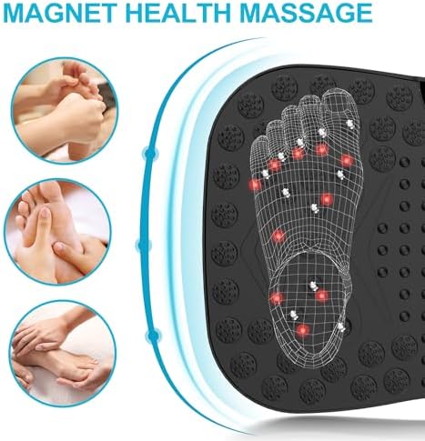 AXV Vibration Plate Exercise Machine Whole Body Workout Portable Mini Vibrate Fitness Platform Lymphatic Drainage Machine for Weight Loss Shaping Toning Wellness Home Gyms Workout (Mini)