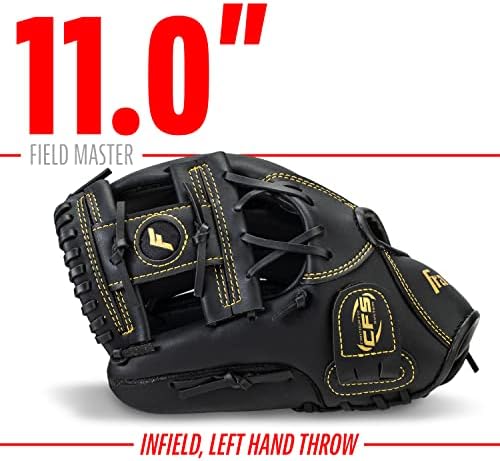 Franklin Sports Baseball + Softball Gloves - Field Master Adult + Youth Baseball + Softball Gloves - Right Hand + Left Hand Gloves - Infield + Outfield Mitts - Multiple Sizes + Colors