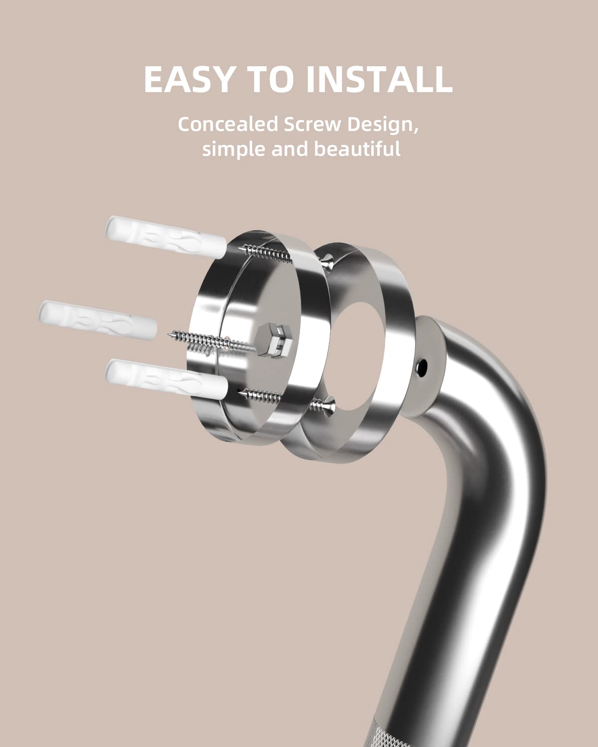 32 Inch Anti Slip Shower Grab Bar, Munzong Stainless Steel Bathroom Grab Bar, Satin Brushed Nickel Knurled Bathroom Balance Bar,Safety Hand Rail Support Handicap Elderly Senior Assist Bath Handle