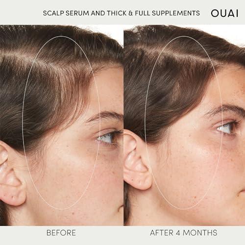 OUAI Scalp Serum - Balancing and Hydrating Serum with Red Clover Extract, Siberian Ginseng and Peptides for Thicker and Fuller-Looking Hair - Paraben, Phthalate and Sulfate Free Scalp Care (2 Fl Oz)