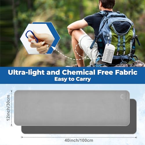 Sukeen Cooling Towels for Neck and Face (40" x 12"), Cooling Towel 6 Pack, Microfiber Best Sports Cooling Cool Towels for Hot Weather, Soft Breathable Cooling Towels for Sweat Athletes Men Women