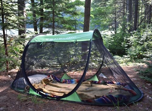 Instant Pop up Screen Tent for Camping, Noseeum Netting has Finer Mesh Than a Mosquito Net (Tarp Floor)