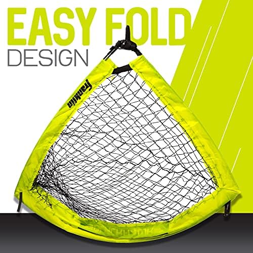 Franklin Sports Blackhawk Backyard Soccer Goal - Portable Pop Up Soccer Nets - Youth + Adult Folding Indoor + Outdoor Goals - Multiple Sizes + Colors - Perfect for Games + Practice