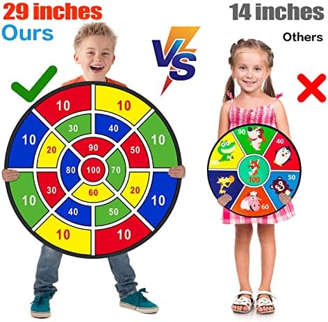 BooTaa 29" Large Dart Board for Kids, Kids Dart Board with Sticky Balls, Boys Toys, Indoor/Sport Outdoor Fun Party Play Game Toys, Birthday Gifts for 3 4 5 6 7 8 9 10 11 12 Year Old Boys Girls