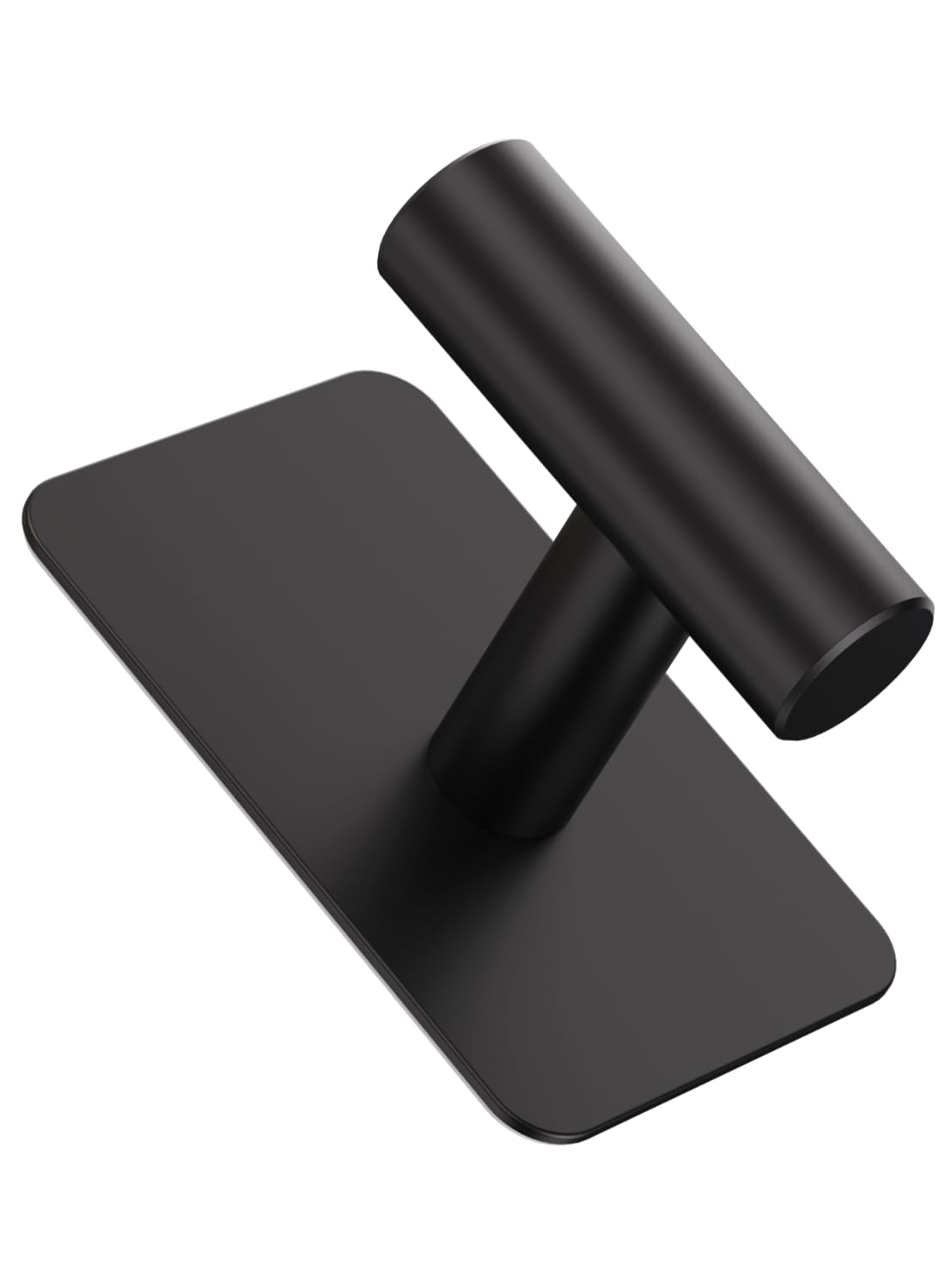 Eowihor Heavy Duty Adhesive Hooks - 26lb Max, Sticky Wall Hooks Waterproof Stainless Steel for Hanging Towel, Coat, Robe, Towel Hooks Stick on Bathroom, Kitchen, Shower, Door (Black, 4 Pack)