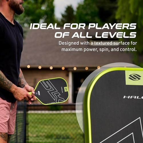Selkirk Sport SLK Halo Raw Carbon Fiber Pickleball Paddle | Designed in The USA | Choose from The T700 Raw Carbon Fiber Power, The 18k Ultraweave Control, or The Kevlar Linkweave Thermoformed Pro