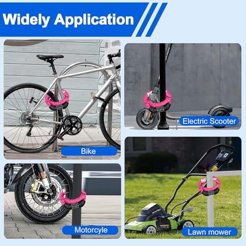 NDakter Bike Chain Lock, 5 Digit Combination Heavy Duty Anti Theft Bicycle Chain Lock,2.62/3.2/4.27/5/6Ft Long Security Resettable Bike Locks for Bike, Bicycle, Scooter, Door, Gate, Fence-4/6mm Thick