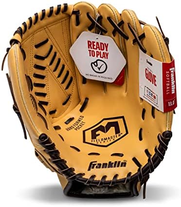 Franklin Sports Baseball + Softball Gloves - Field Master Adult + Youth Baseball + Softball Gloves - Right Hand + Left Hand Gloves - Infield + Outfield Mitts - Multiple Sizes + Colors