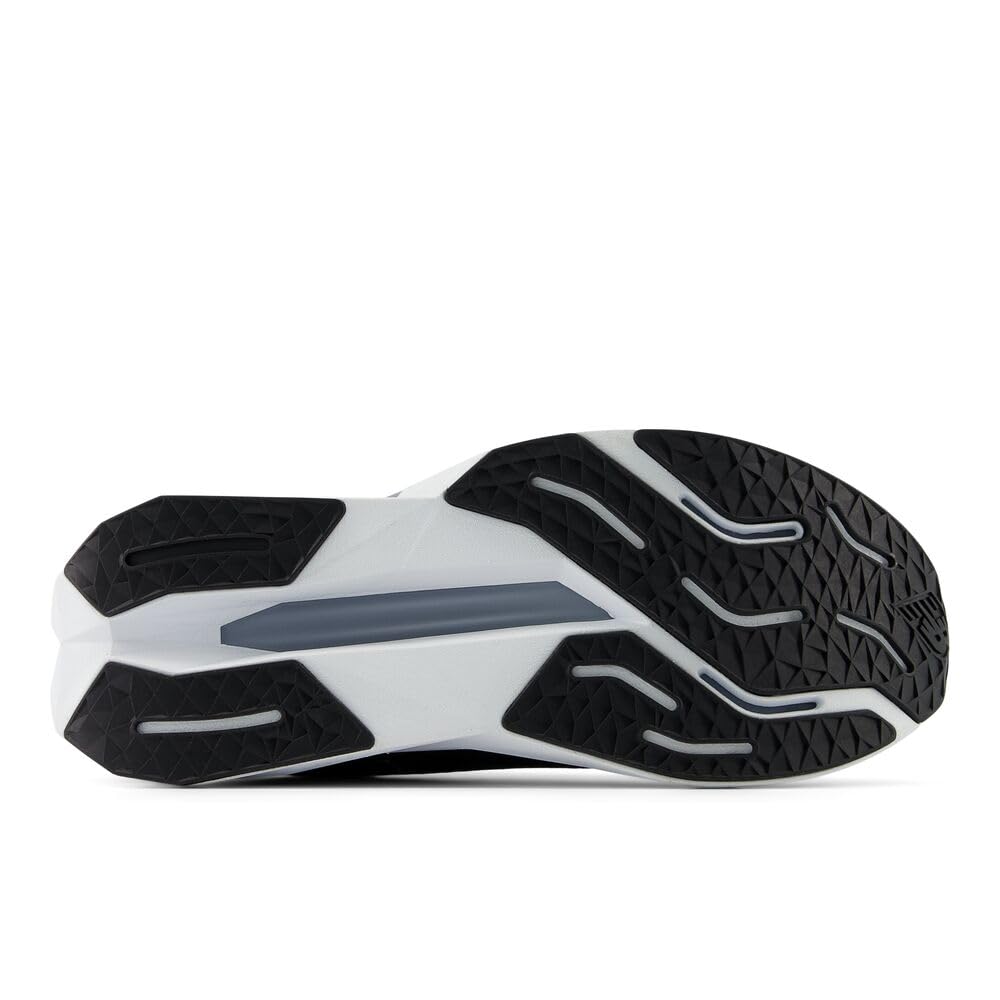New Balance Men's FuelCell Propel V5 Running Shoe, Black/White/Steel, 11.5 Wide