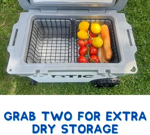 Cooler Basket for RTIC 32, 52, or 72 Qt Ultra-Light Coolers - Fits Coleman 54 Qt Steel Belted Cooler - Compatible with Dividers, Inserts, Straps, Locks, and Other RTIC Cooler Accessories
