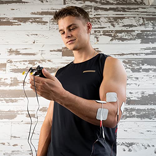 Roscoe Medical TENS Unit and EMS Muscle Stimulator, Twin Stim - OTC TENS Machine for Back Pain Relief, Lower Back Pain Relief, Neck Pain, or Sciatica Pain Relief, Clinical Strength Stim Machine
