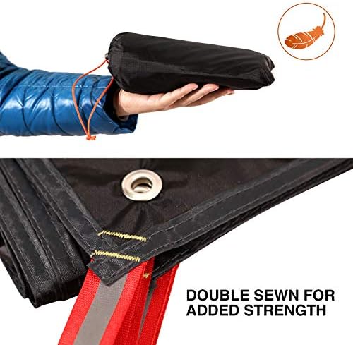 REDCAMP Ultralight Tent Footprint, PU 2000 Waterproof Camping Tent Tarp with Drawstring Carrying Bag, Waterproof Camping Tarp for Outdoor Hiking Camping