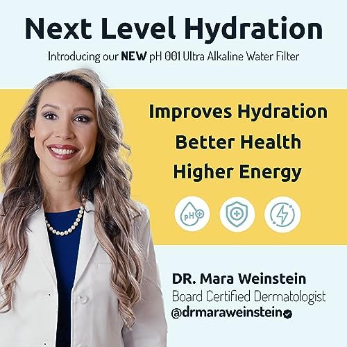 Invigorated Water PH001 Ultra Alkaline Water Filter – Replacement Water Filters for Pitchers – pH Water Filter Cartridge – For Alkaline Water Filter Pitcher, 96 Gallon Capacity (1-Pack White)