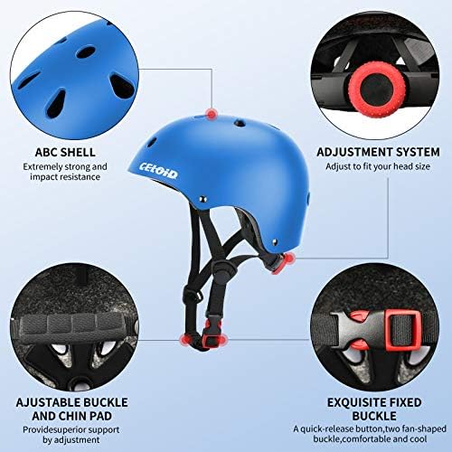 Kids Bike Helmet,Toddler Skateboard Helmets for Ages 2-3-5-8-14 Years Boys Girls,Adjustable Multi-Sport Bicycle Skateboarding Football Roller Skating Scooter Rollerblade Balance Bike Helmet