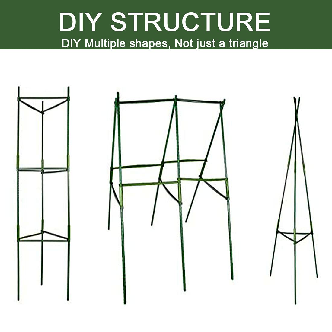 4 Pack Tomato Cage Plant Support Assembled -48inch Vegetable Trellis,Assembled Multi-Functional Garden Trellis Garden Trellis for Climbing Vegetables,Climbing Plants, Vegetables, Flowers, Fruits, Vine