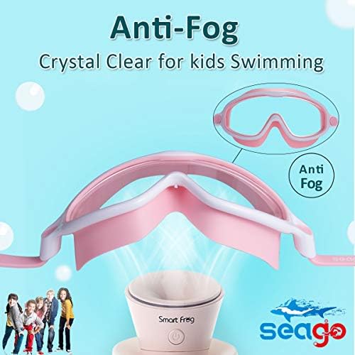 Seago Swim Goggles 2 Pack Anti-Fog Anti-UV Wide View Swimming Goggles for Kids 3-15