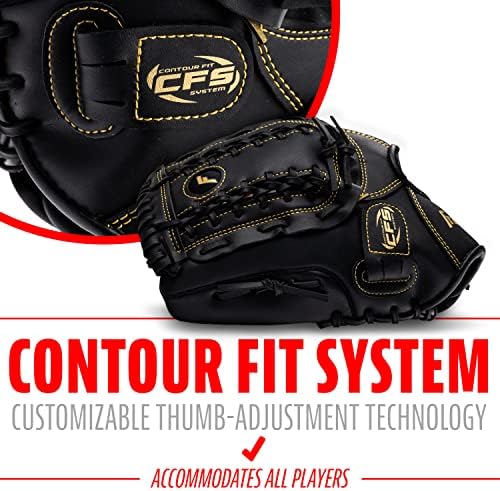Franklin Sports Baseball + Softball Gloves - Field Master Adult + Youth Baseball + Softball Gloves - Right Hand + Left Hand Gloves - Infield + Outfield Mitts - Multiple Sizes + Colors